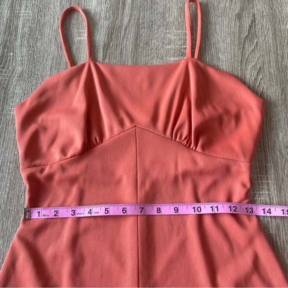 Vintage ILGWU Union Made Coral Formal Dress - Picture 9 of 13